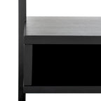 Bureau mural à 2 étagères – Noir / Brun miel / Naturel, Structure anthracite