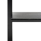 Bureau mural à 2 étagères – Noir / Brun miel / Naturel, Structure anthracite