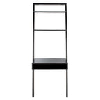 Bureau mural à 2 étagères – Noir / Brun miel / Naturel, Structure anthracite