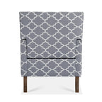Fauteuil d'appoint en tissu beige/gris avec pieds en bouleau, une place