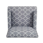 Fauteuil d'appoint en tissu beige/gris avec pieds en bouleau, une place