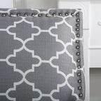Fauteuil d'appoint en tissu beige/gris avec pieds en bouleau, une place