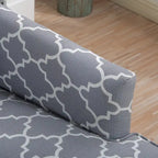 Fauteuil d'appoint en tissu beige/gris avec pieds en bouleau, une place