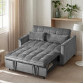 Canapé-lit futon en velours – Gris foncé / Gris clair / Bleu / Noir – 2 places