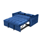 Canapé-lit futon en velours – Gris foncé / Gris clair / Bleu / Noir – 2 places