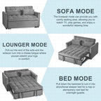 Canapé-lit futon en velours – Gris foncé / Gris clair / Bleu / Noir – 2 places