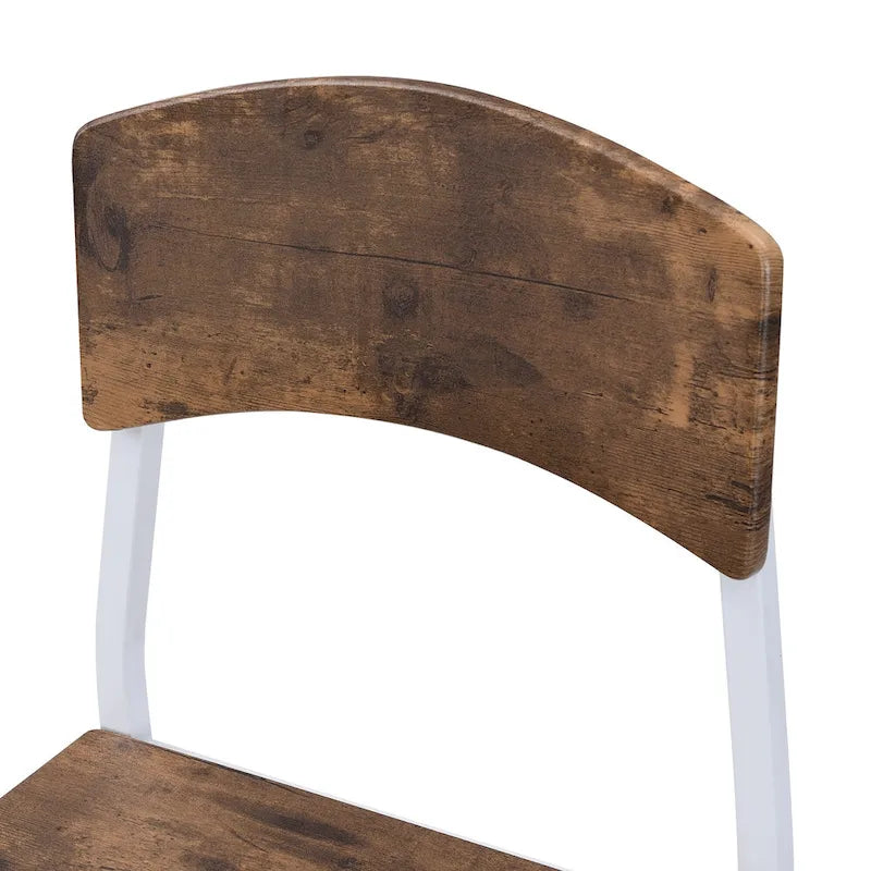 Ensemble de salle à manger avec table à rabats et chaises hautes, marron/marron rustique, 4 places