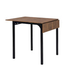 Ensemble de salle à manger avec table à rabats et chaises hautes, marron/marron rustique, 4 places