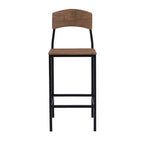 Ensemble de salle à manger avec table à rabats et chaises hautes, marron/marron rustique, 4 places