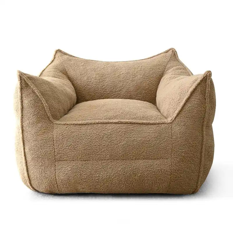Canapé Boucle Crème — Causeuse / Ottoman / Individuel, 1-2 Personnes