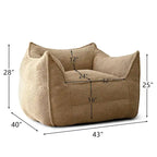 Canapé Boucle Crème — Causeuse / Ottoman / Individuel, 1-2 Personnes