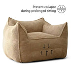 Canapé Boucle Crème — Causeuse / Ottoman / Individuel, 1-2 Personnes