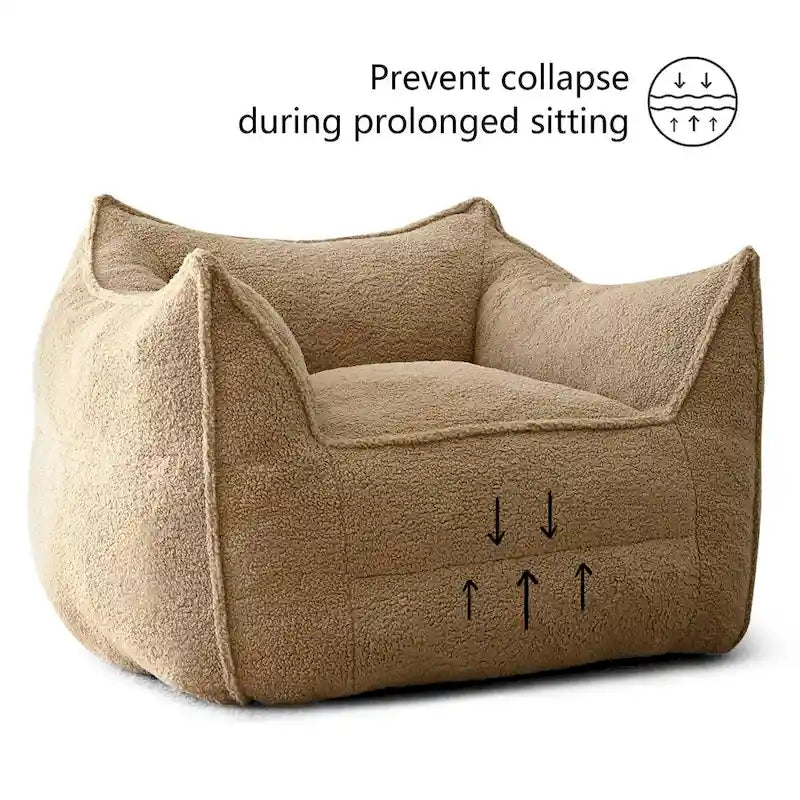Canapé Boucle Crème — Causeuse / Ottoman / Individuel, 1-2 Personnes