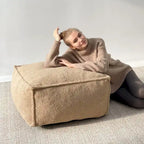Canapé Boucle Crème — Causeuse / Ottoman / Individuel, 1-2 Personnes
