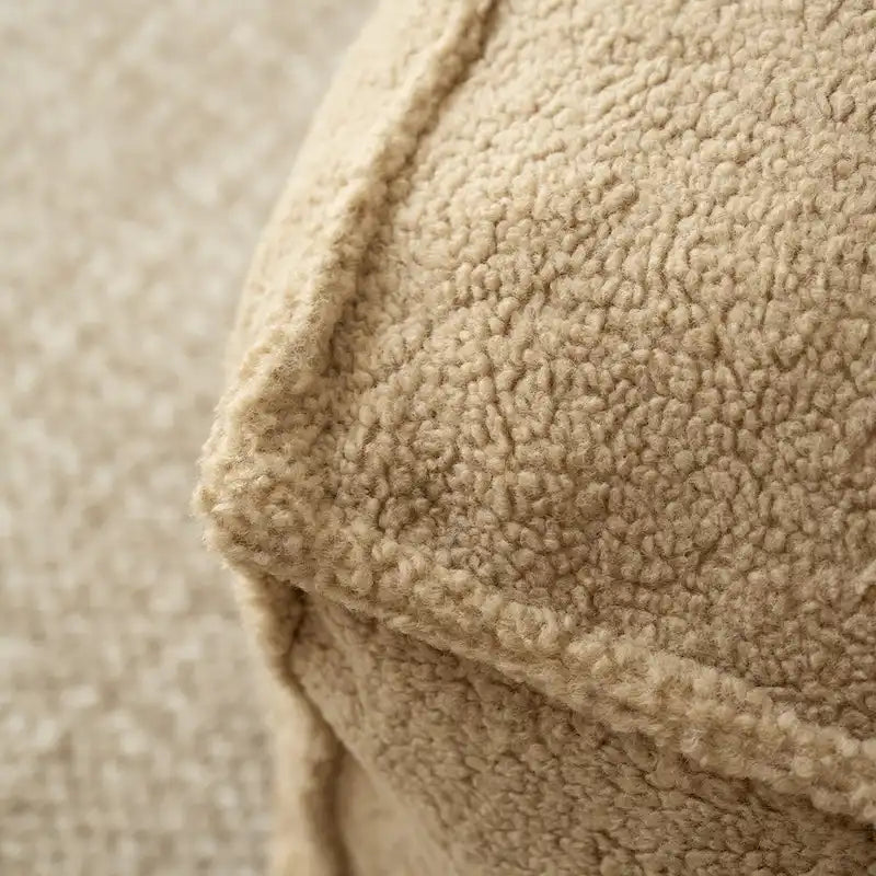 Canapé Boucle Crème — Causeuse / Ottoman / Individuel, 1-2 Personnes