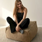 Canapé Boucle Crème — Causeuse / Ottoman / Individuel, 1-2 Personnes