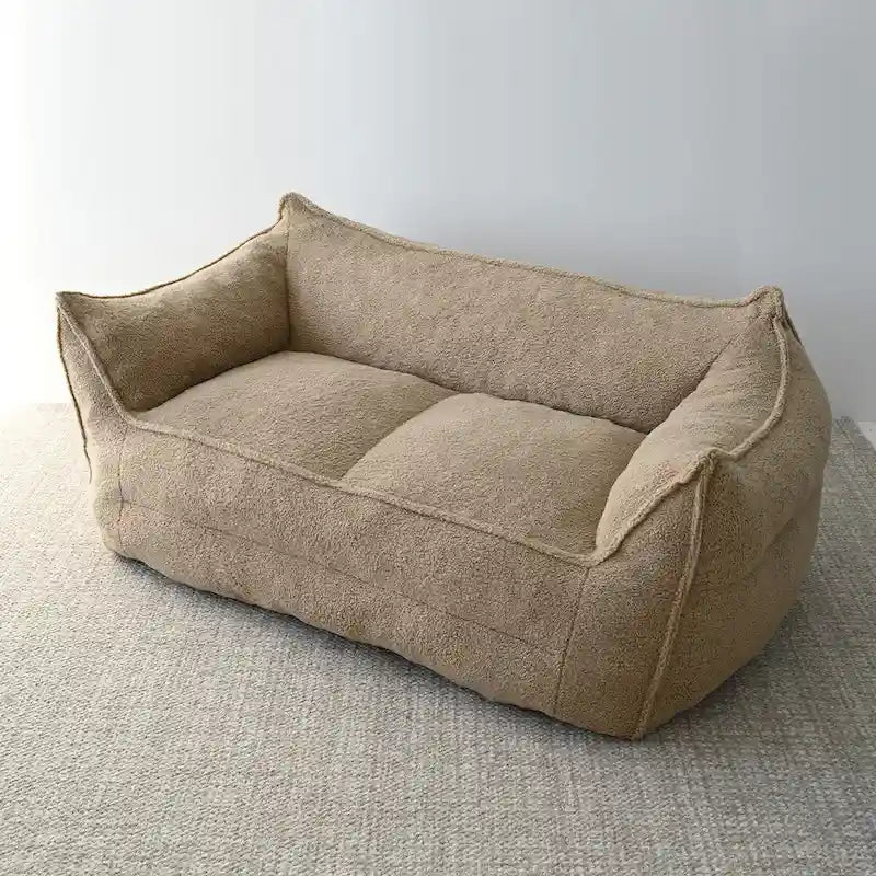 Canapé Boucle Crème — Causeuse / Ottoman / Individuel, 1-2 Personnes