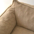 Canapé Boucle Crème — Causeuse / Ottoman / Individuel, 1-2 Personnes