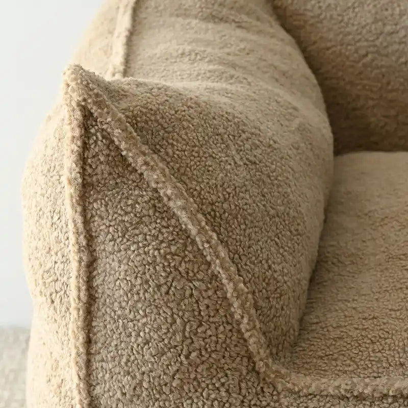 Canapé Boucle Crème — Causeuse / Ottoman / Individuel, 1-2 Personnes