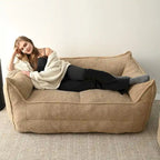 Canapé Boucle Crème — Causeuse / Ottoman / Individuel, 1-2 Personnes