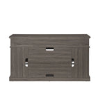 Meuble TV 58 po avec rangements ouverts et fermés – Expresso / Gris délavé / Noir + Noyer foncé, convient aux téléviseurs jusqu'à 65 po