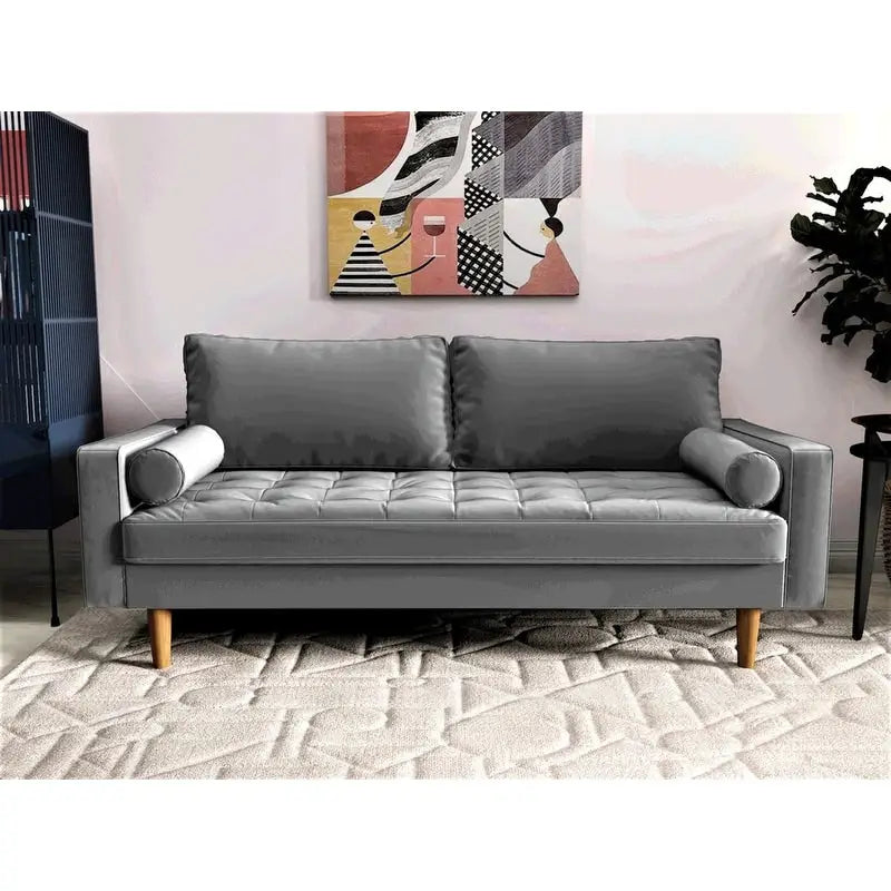 Canapé 3 places en velours style Mid-Century – 8 coloris