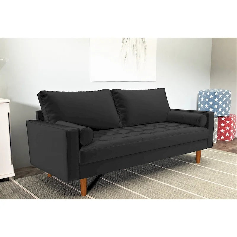 Canapé 3 places en velours style Mid-Century – 8 coloris