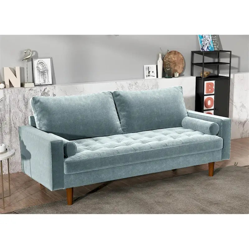 Canapé 3 places en velours style Mid-Century – 8 coloris