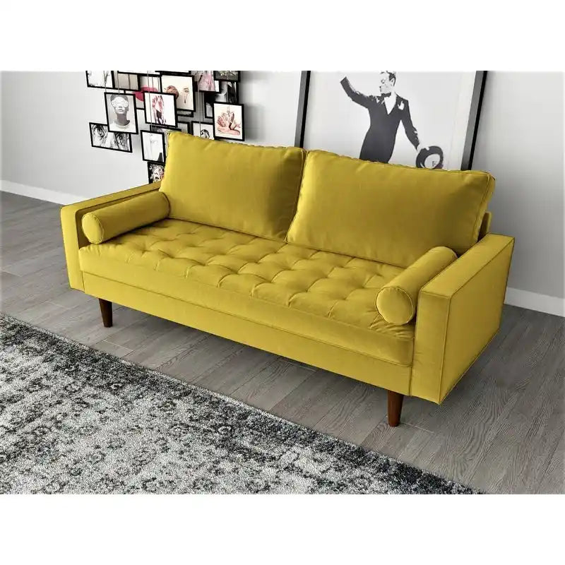 Canapé 3 places en velours style Mid-Century – 8 coloris