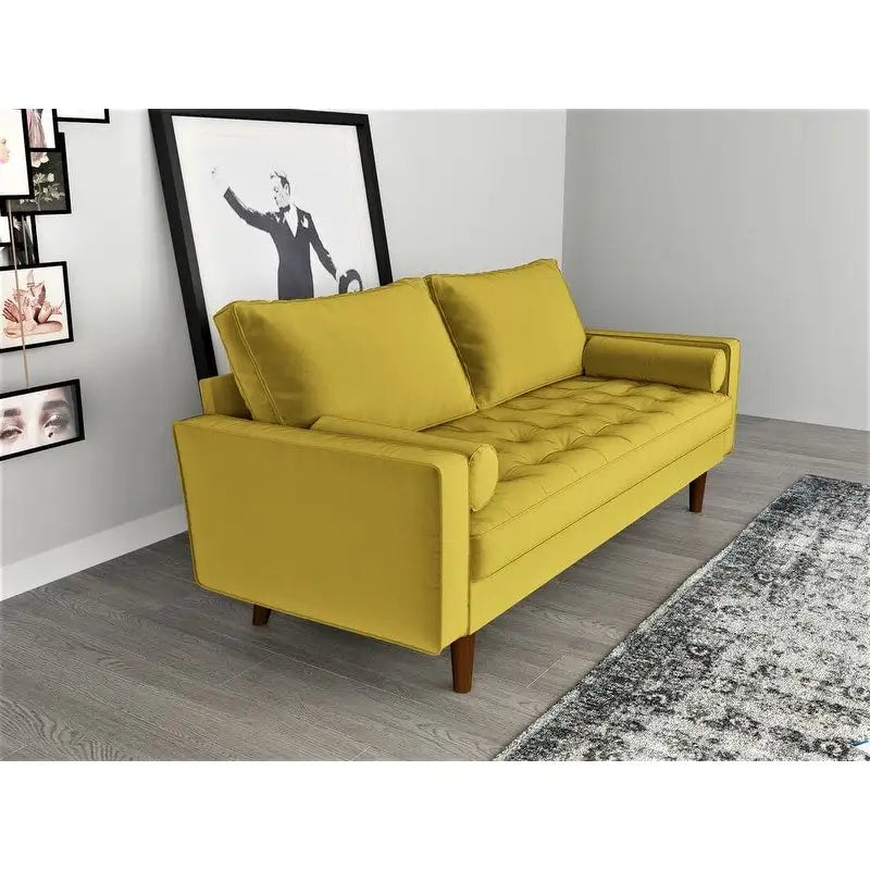 Canapé 3 places en velours style Mid-Century – 8 coloris