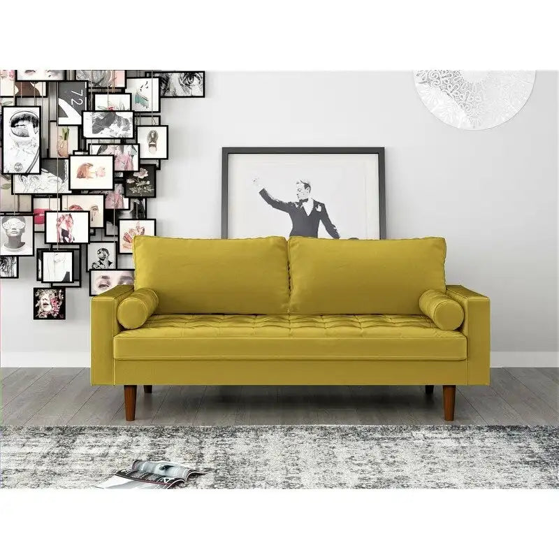 Canapé 3 places en velours style Mid-Century – 8 coloris