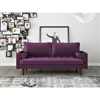 Canapé 3 places en velours style Mid-Century – 8 coloris