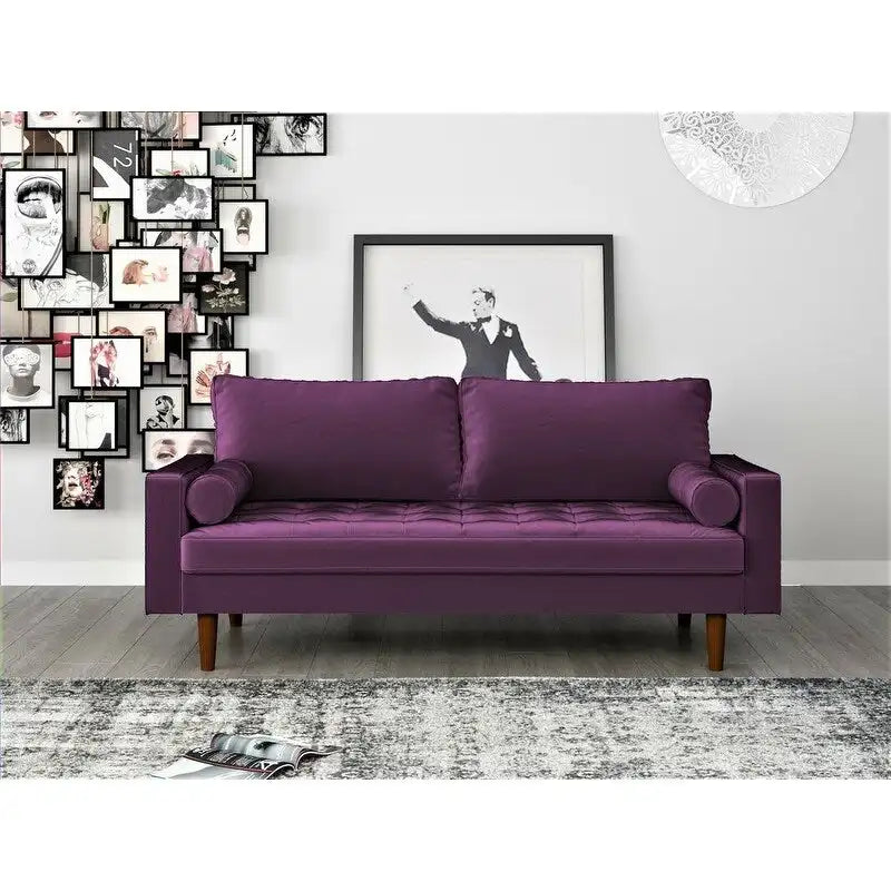 Canapé 3 places en velours style Mid-Century – 8 coloris