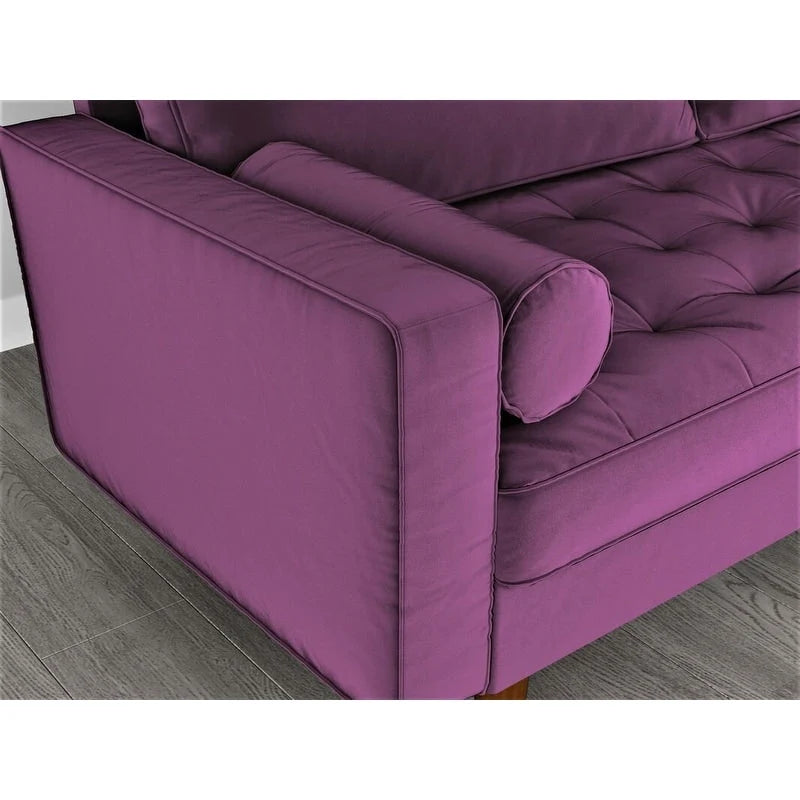 Canapé 3 places en velours style Mid-Century – 8 coloris