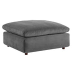 Canapé sectionnel en velours 7 places – Style moderne, 7 places | Gris clair / Cognac / Bleu marine / Rose poudré / Blanc / Gris / Vert
