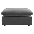 Canapé sectionnel en velours 7 places – Style moderne, 7 places | Gris clair / Cognac / Bleu marine / Rose poudré / Blanc / Gris / Vert