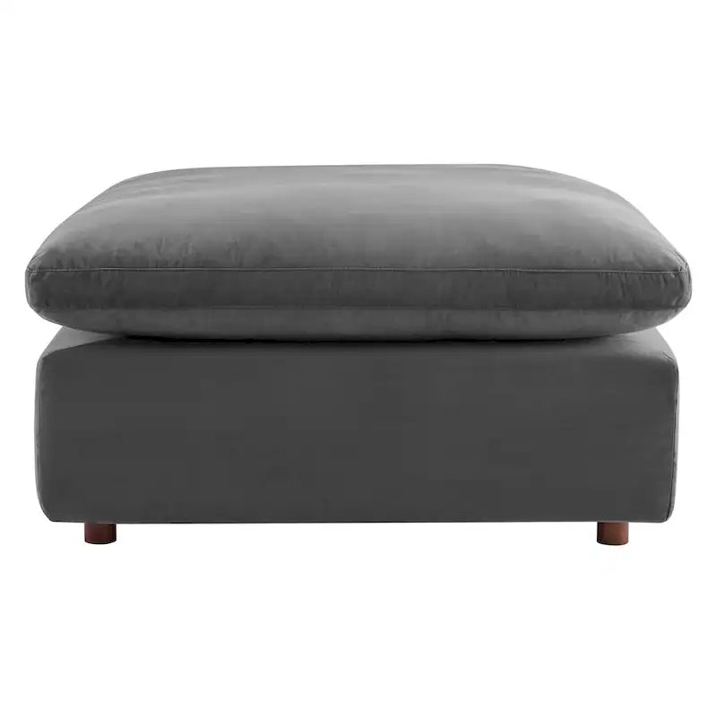 Canapé sectionnel en velours 7 places – Style moderne, 7 places | Gris clair / Cognac / Bleu marine / Rose poudré / Blanc / Gris / Vert