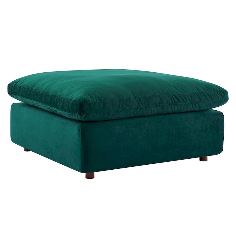 Canapé sectionnel en velours 7 places – Style moderne, 7 places | Gris clair / Cognac / Bleu marine / Rose poudré / Blanc / Gris / Vert