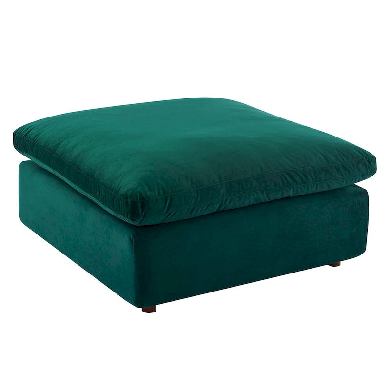 Canapé sectionnel en velours 7 places – Style moderne, 7 places | Gris clair / Cognac / Bleu marine / Rose poudré / Blanc / Gris / Vert