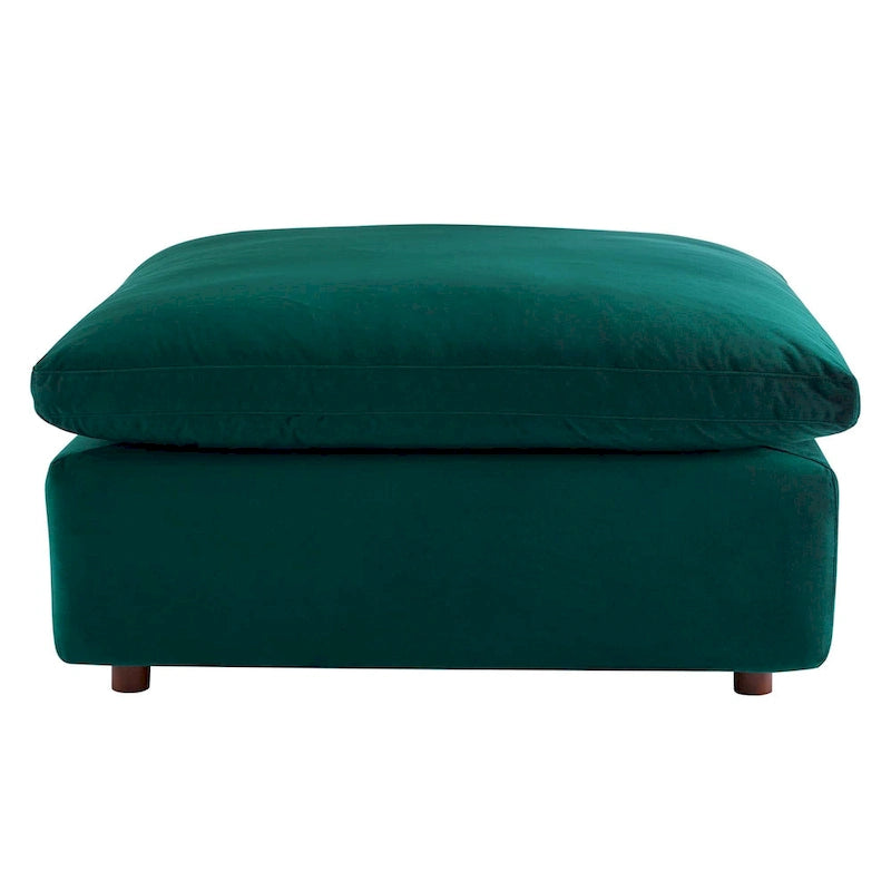 Canapé sectionnel en velours 7 places – Style moderne, 7 places | Gris clair / Cognac / Bleu marine / Rose poudré / Blanc / Gris / Vert