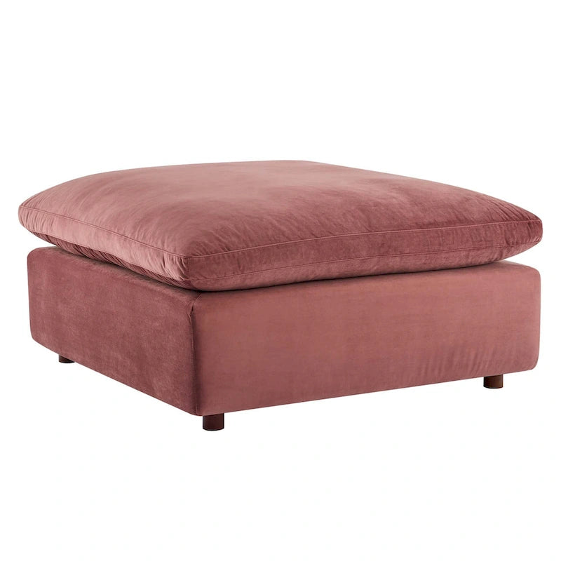 Canapé sectionnel en velours 7 places – Style moderne, 7 places | Gris clair / Cognac / Bleu marine / Rose poudré / Blanc / Gris / Vert
