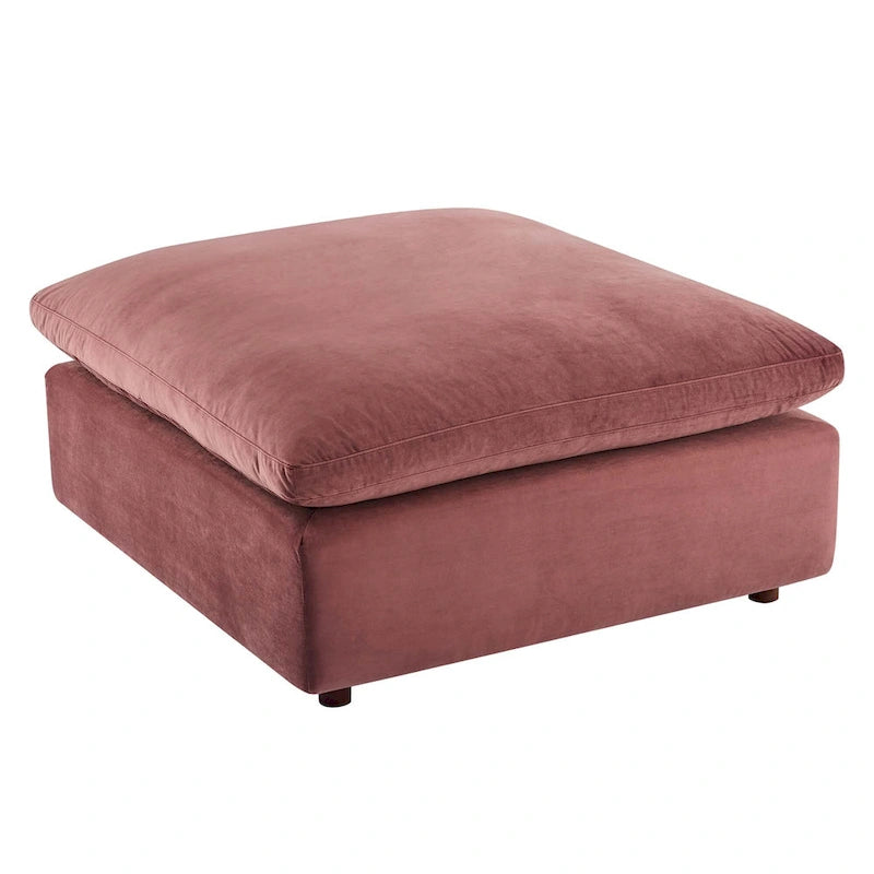 Canapé sectionnel en velours 7 places – Style moderne, 7 places | Gris clair / Cognac / Bleu marine / Rose poudré / Blanc / Gris / Vert