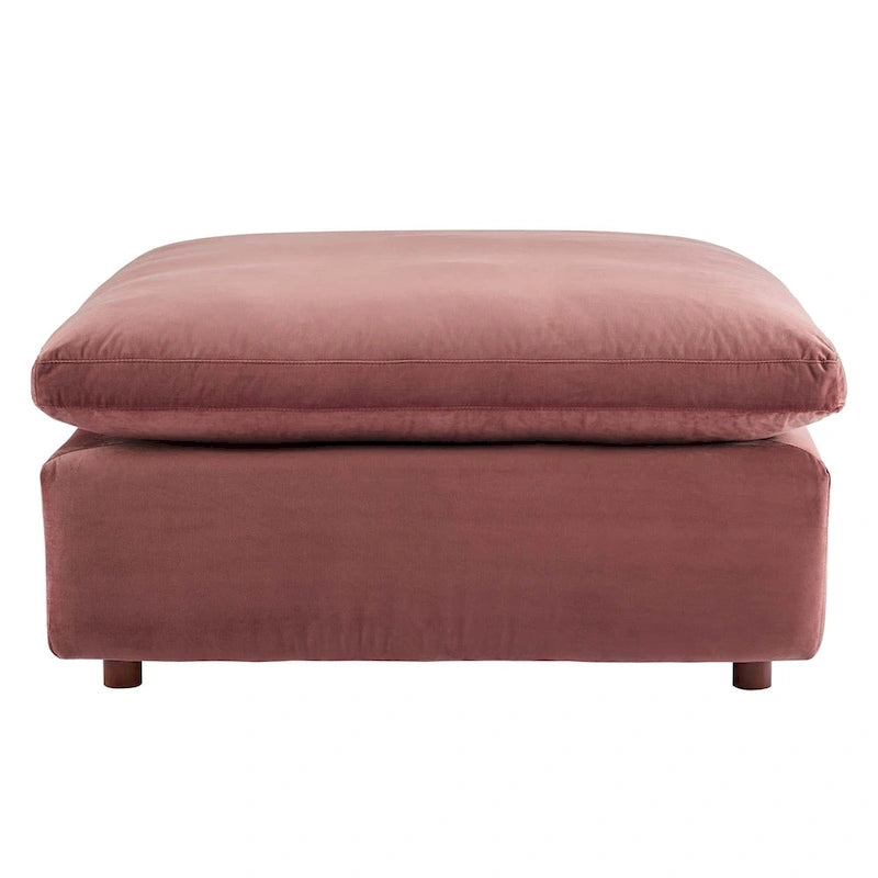 Canapé sectionnel en velours 7 places – Style moderne, 7 places | Gris clair / Cognac / Bleu marine / Rose poudré / Blanc / Gris / Vert