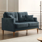 Causeuse/canapé 2 places bleu/vert/gris avec ports USB
