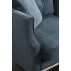 Causeuse/canapé 2 places bleu/vert/gris avec ports USB