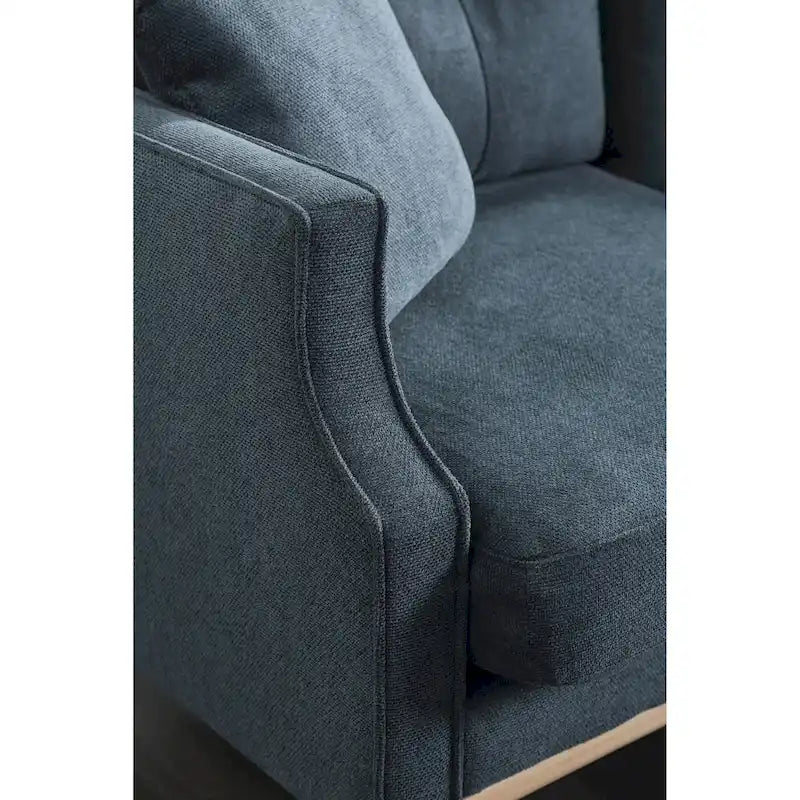 Causeuse/canapé 2 places bleu/vert/gris avec ports USB