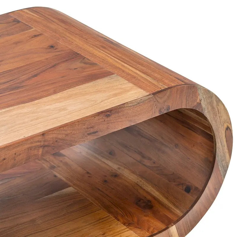Table basse à plateau en noyer – 2 personnes, 130 cm × 58 cm × 46 cm