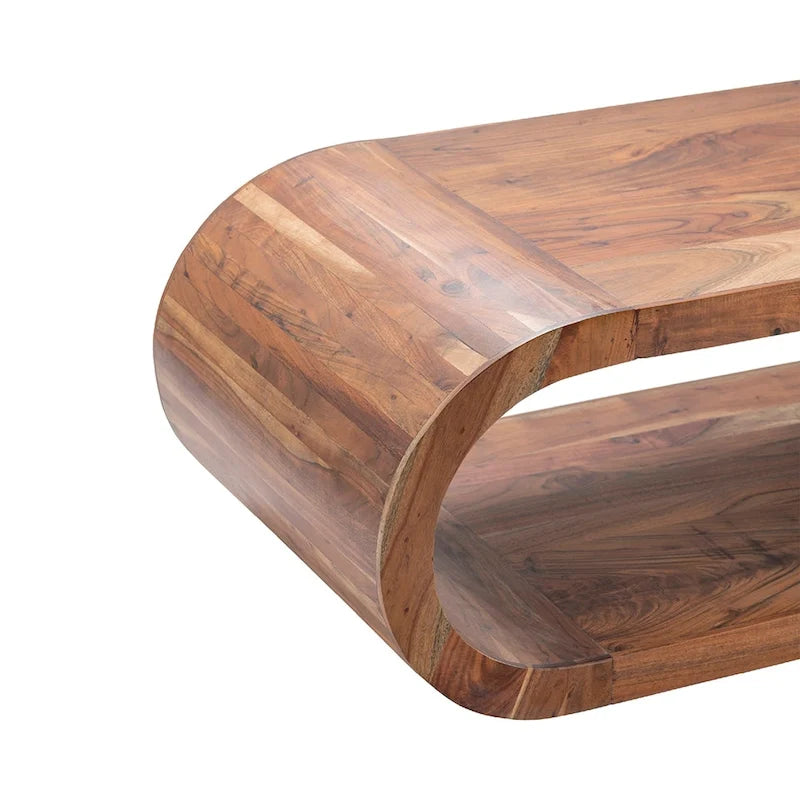 Table basse à plateau en noyer – 2 personnes, 130 cm × 58 cm × 46 cm
