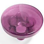 Table basse ronde en verre en forme de fleur, pour 1 à 2 personnes, couleur ambre / verte / violette / turquoise