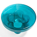 Table basse ronde en verre en forme de fleur, pour 1 à 2 personnes, couleur ambre / verte / violette / turquoise